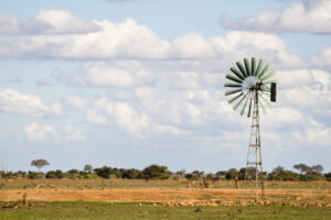 energy crisis, African,Landscape,With,A,Big,Wind,Turbine,For,Electricity